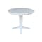 International Concepts 36 in. Solid Wood Round Top Pedestal Dining Table - 29.9 in. High, White K08-36RT-23B - alternate 4
